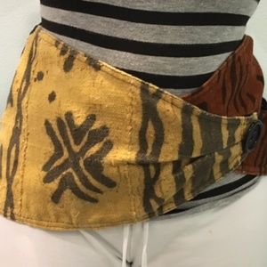 Unique Belt made with African Fabric and Beads